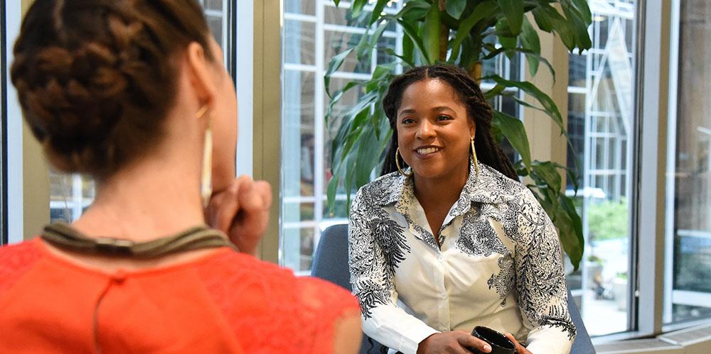 Ceree Wilkerson fosters positive and sustainable relationships with donors as part of the Foundation's Development and Donor Services department. (Photo credit: Emma Truscott). 